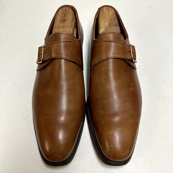 Crockett & Jones x Polo Ralph Lauren Monk Strap Brown Calf Bench England 9.5 - Picture 2 of 16